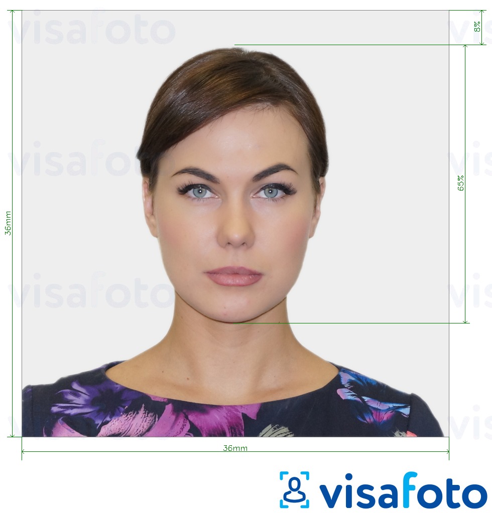 Contoh dari foto untuk Kartu ID Yunani 3,6x3,6 cm dengan ukuran spesifikasi yang tepat