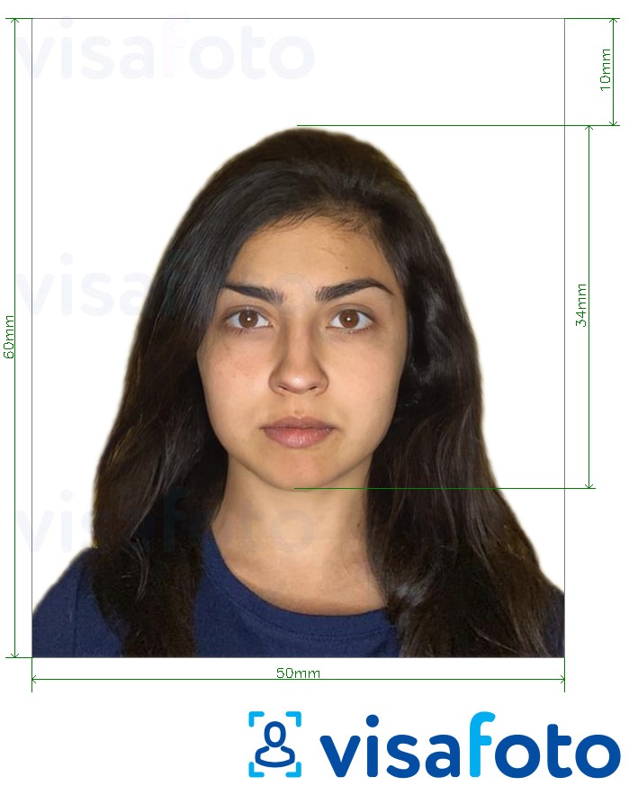 Contoh dari foto untuk Kartu ID Turki 5x6 cm dengan ukuran spesifikasi yang tepat