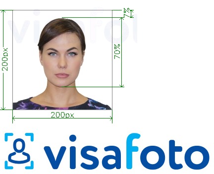 Contoh dari foto untuk Kartu mahasiswa University of Copenhagen 200x200 piksel dengan ukuran spesifikasi yang tepat