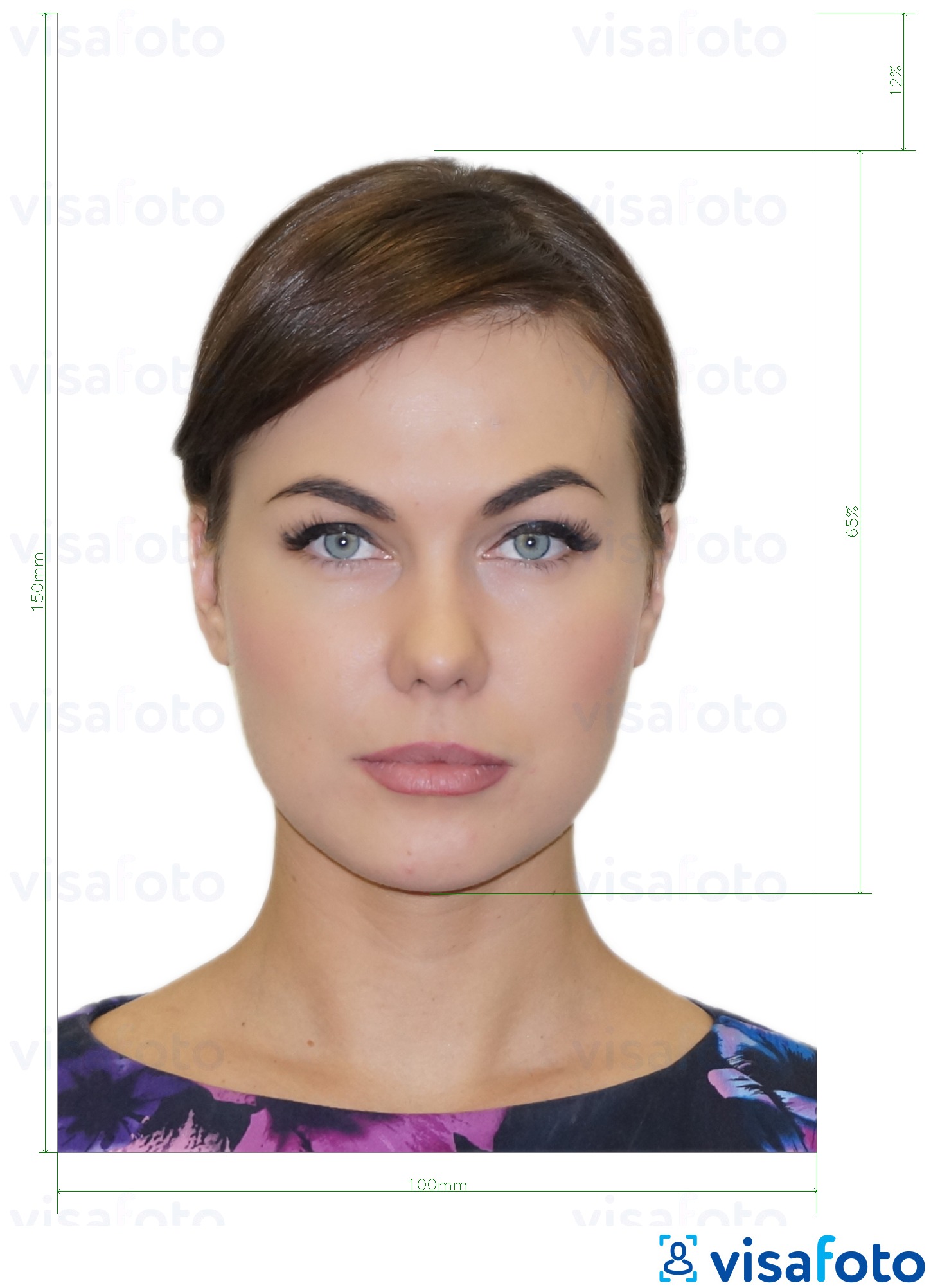 Contoh dari foto untuk Kartu ID Moldova (Buletin de identitate) 10x15 cm dengan ukuran spesifikasi yang tepat