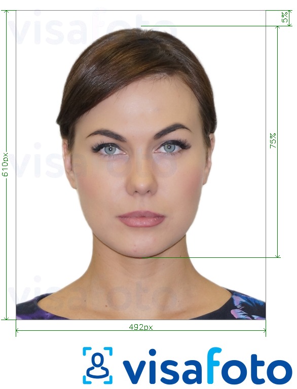 Contoh dari foto untuk Polandia ID kartu online 492x610 piksel dengan ukuran spesifikasi yang tepat
