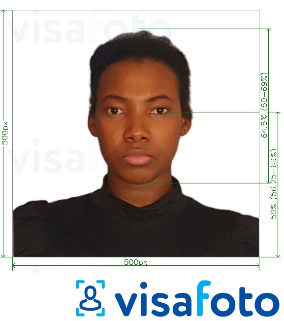 Contoh dari foto untuk Rwanda Visa Pariwisata Afrika Timur online dengan ukuran spesifikasi yang tepat