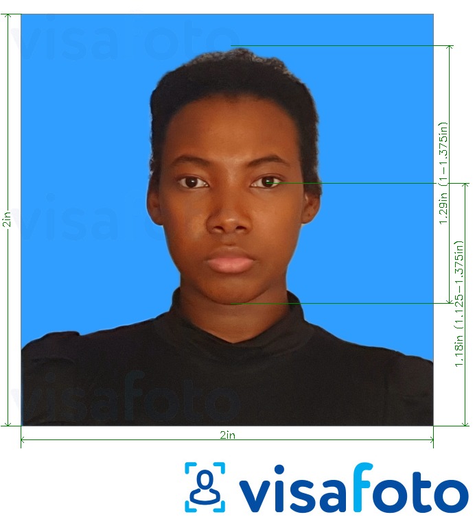 Contoh dari foto untuk Latar belakang biru Tanzania Azania Bank 2x2 inci dengan ukuran spesifikasi yang tepat